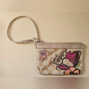 Coach Poppy Floral Wristlet